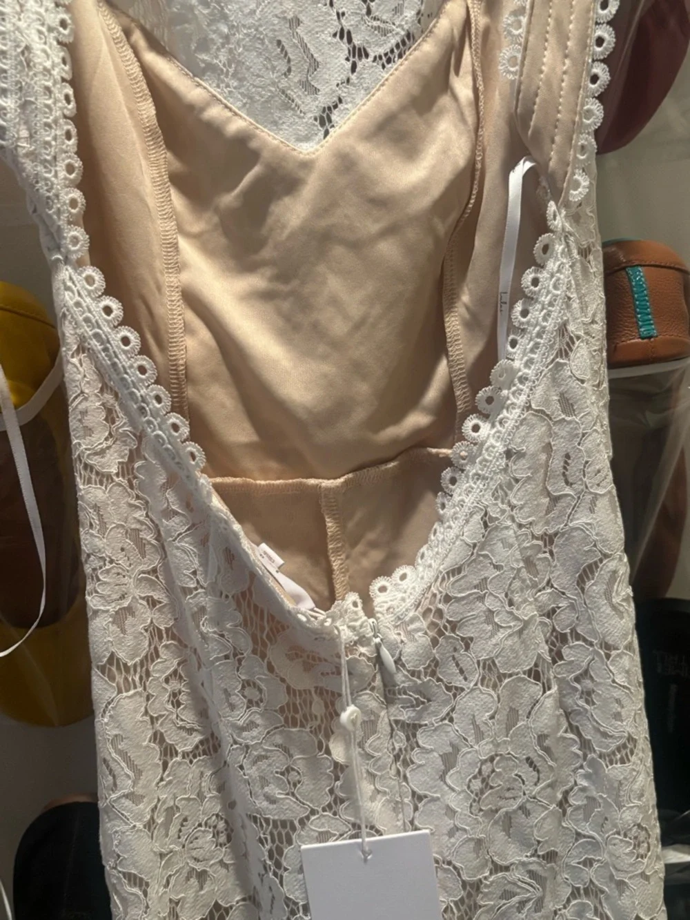 Lulus Love Everlasting floral white Lace Sleeveless wedding Dress xs - Picture 2 of 8